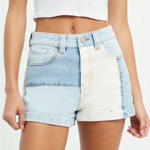 Pacsun Patchwork Mom Jean Shorts (Size 25)